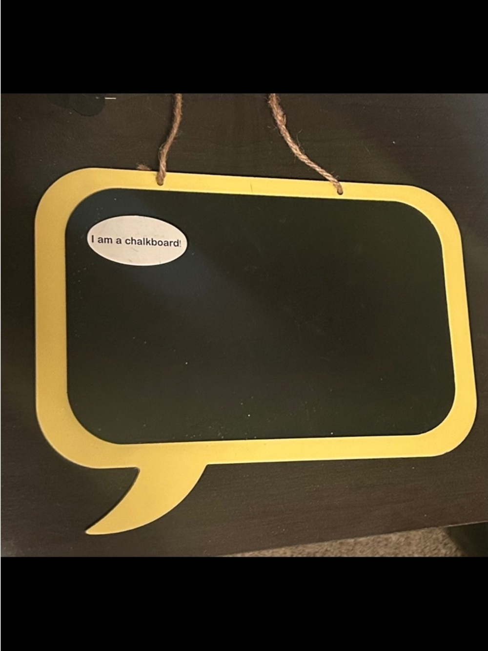 Target Yellow Speech Bubble Chalkboard Wall Sign